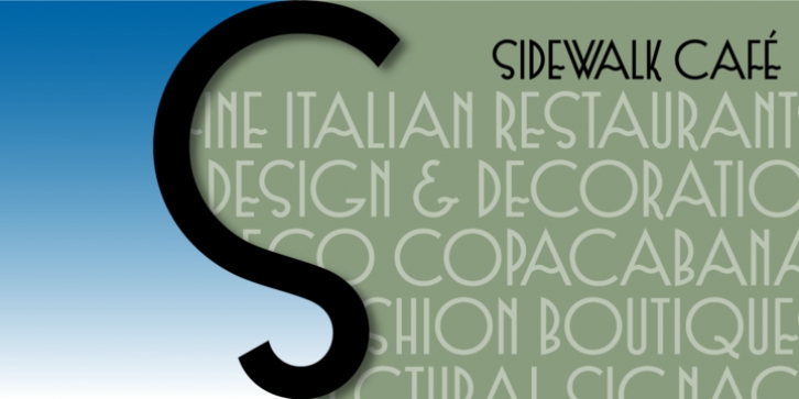 Sidewalk Cafe BF font preview