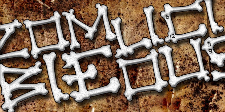 Zombielicious font preview