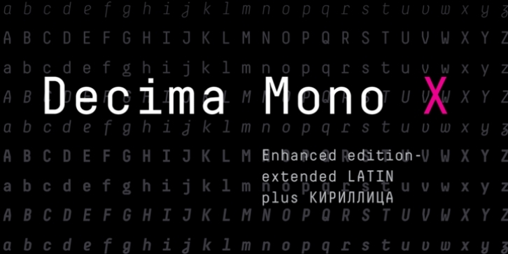 Decima Mono X font preview