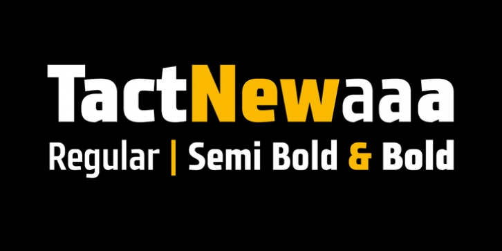 Tact New font preview