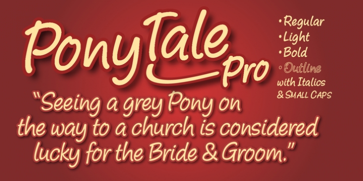 Pony Tale Pro font preview