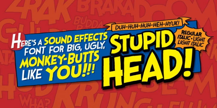 Stupid Head BB font preview