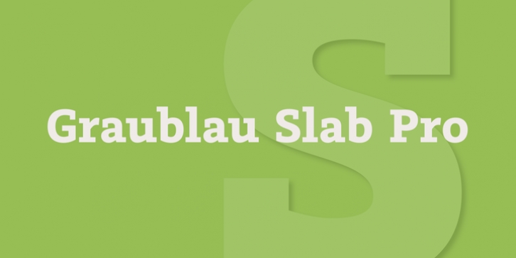 Graublau Slab Pro font preview