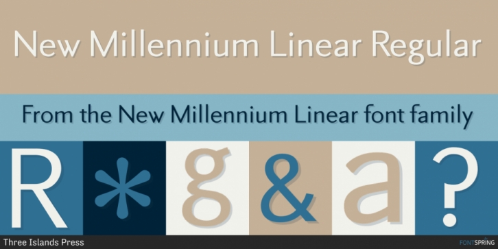 New Millennium Linear font preview
