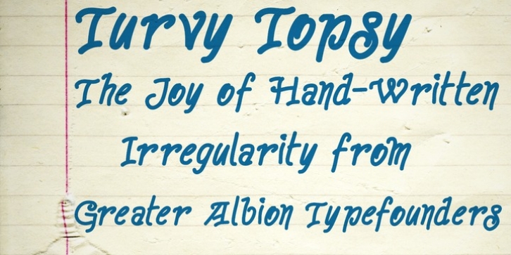 TurvyTopsy font preview