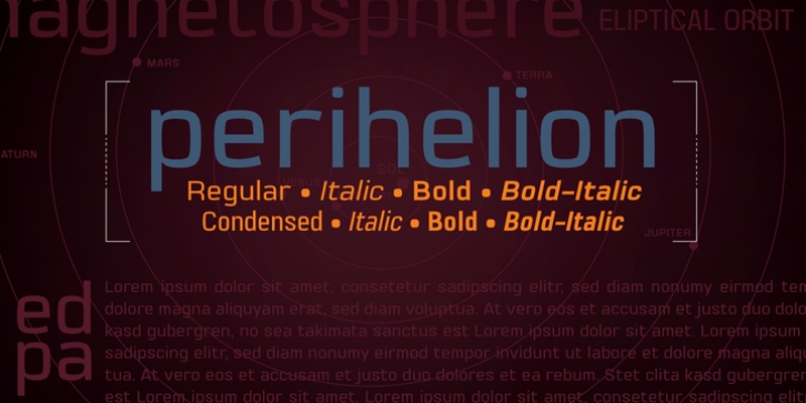 Perihelion BB font preview