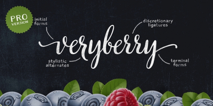 Veryberry Pro font preview