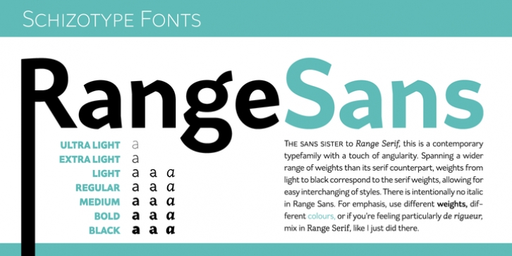 Range Sans font preview