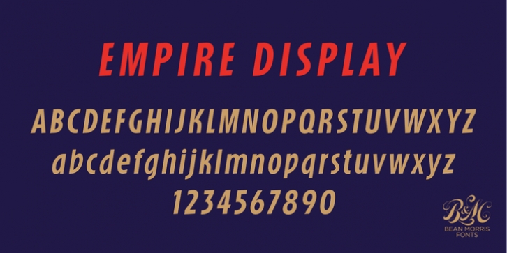 Empire Display font preview