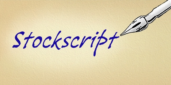 Stockscript font preview