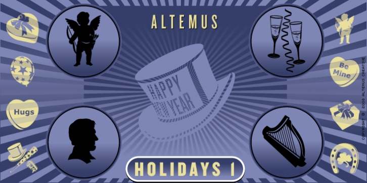 Altemus Holidays One font preview