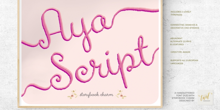 Aya Script font preview