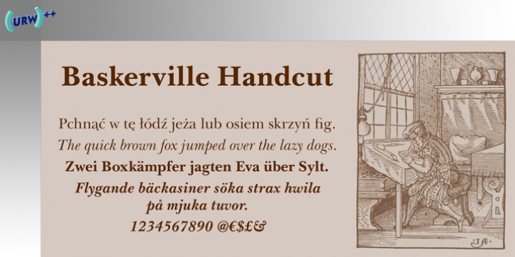 Baskerville Handcut font preview