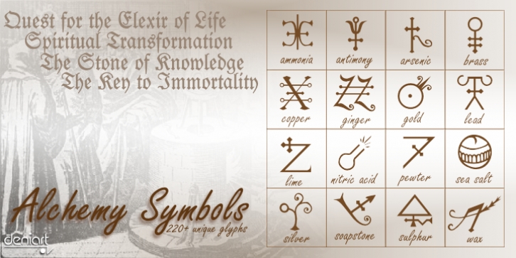 Alchemy Symbols font preview