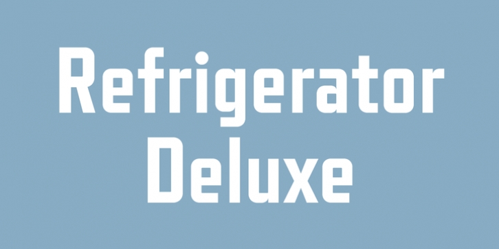 Refrigerator Deluxe font preview