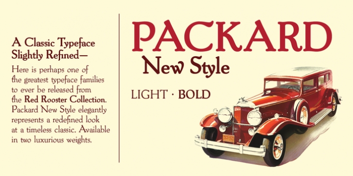 Packard New Style font preview