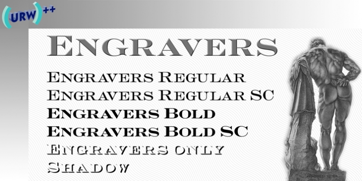 Engravers font preview