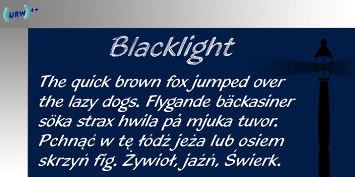 Blacklight font preview
