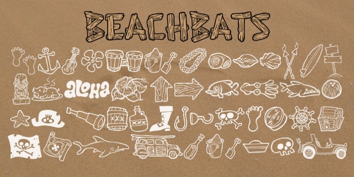 Beachbats font preview
