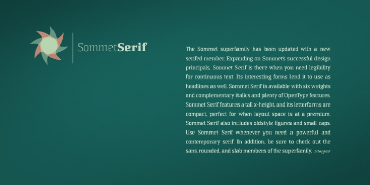 Sommet Serif font preview
