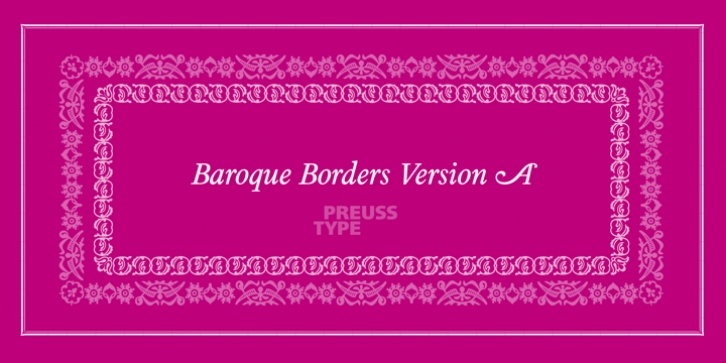Baroque Borders A font preview