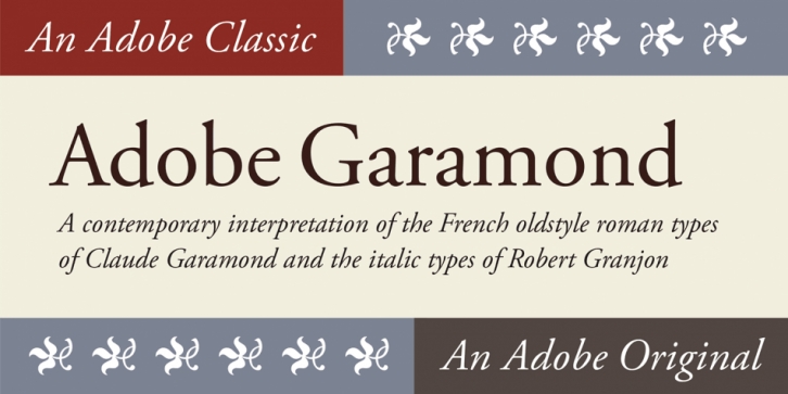 Adobe Garamond Pro font preview