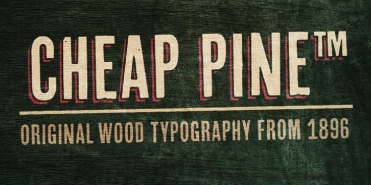 Cheap Pine font preview