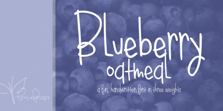 Blueberry Oatmeal font preview