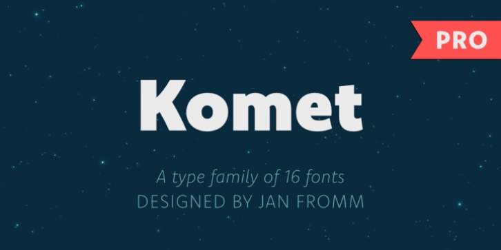Komet Pro font preview