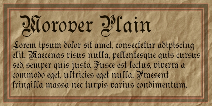 Morover font preview