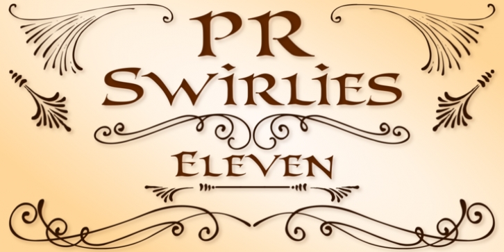 PR Swirlies 11 font preview