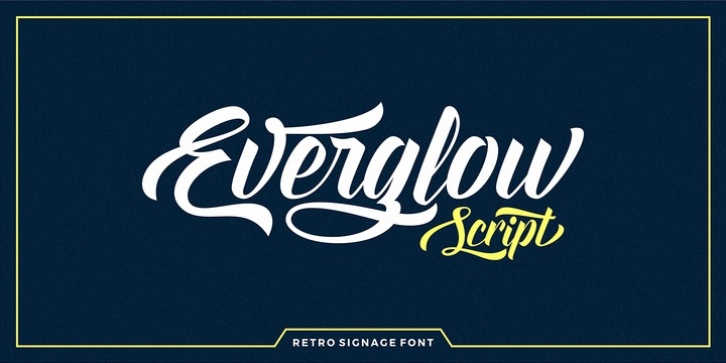 Everglow Script font preview