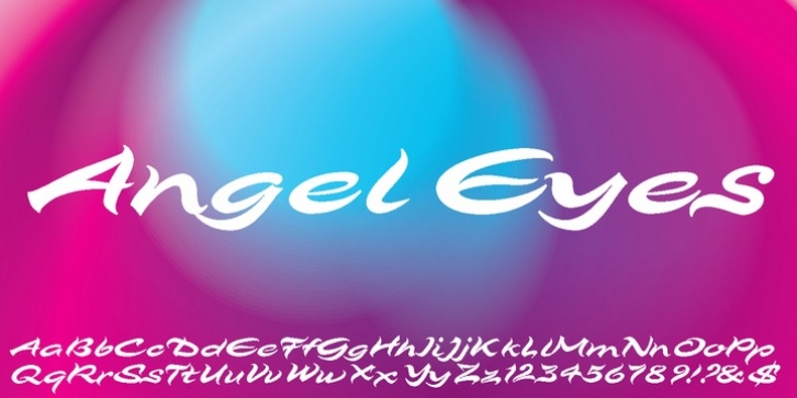 Angel Eyes font preview