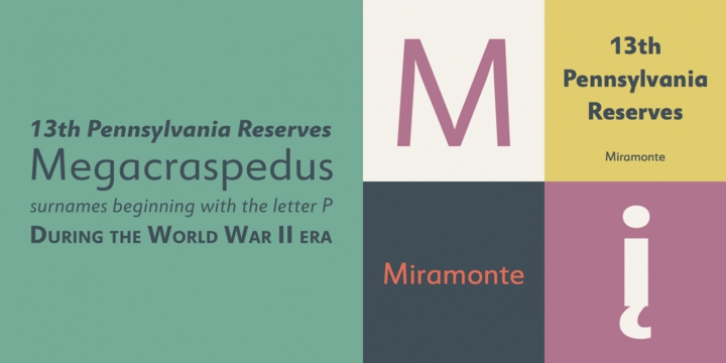 Miramonte Pro font preview