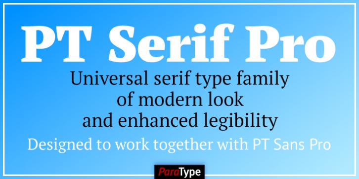 PT Serif Pro font preview