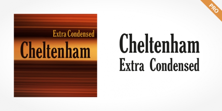 Cheltenham ExtraCondensed Pro Bold font preview