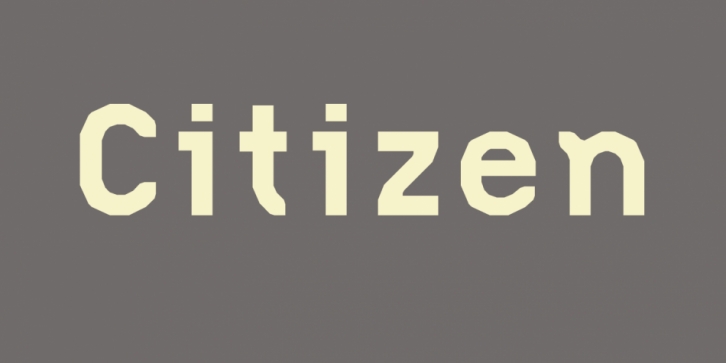Citizen font preview