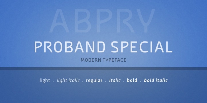 Proband Special font preview