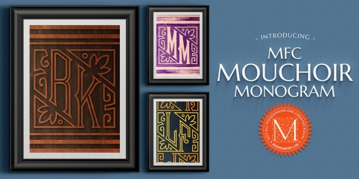 MFC Mouchoir Monogram font preview