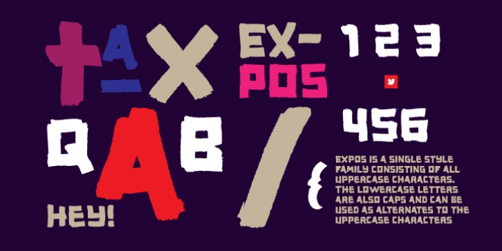 YWFT Expos font preview
