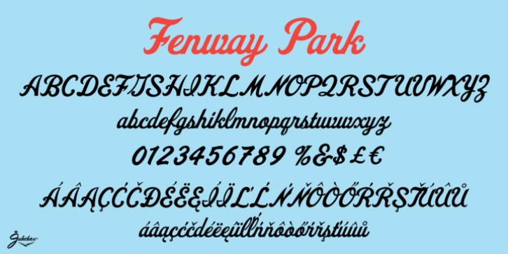 Fenway Park JF font preview
