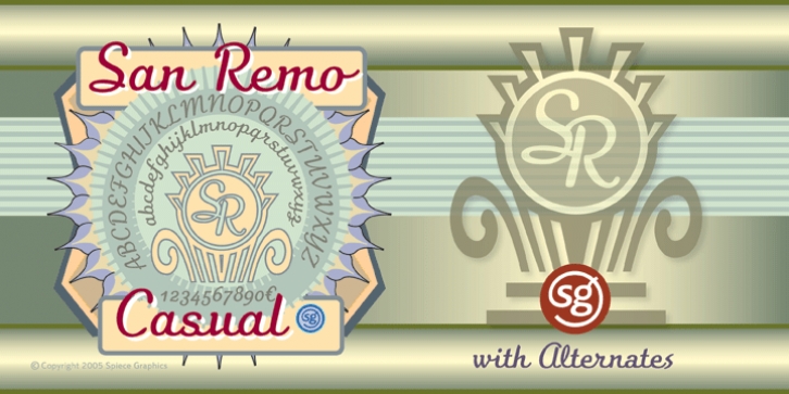 San Remo Casual SG font preview