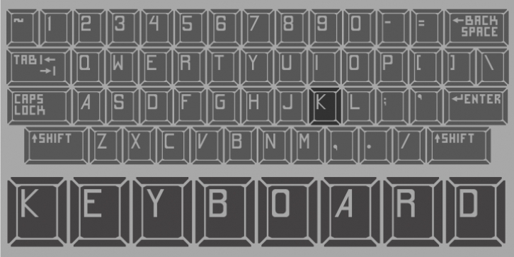 Keyboard font preview