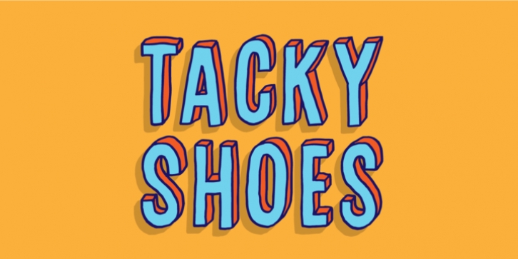 Tacky Shoes font preview
