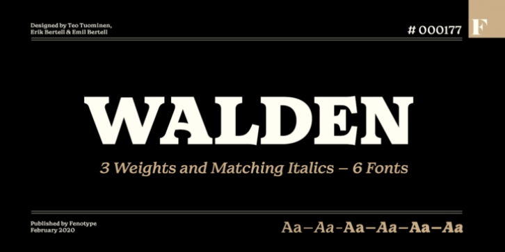 Walden font preview