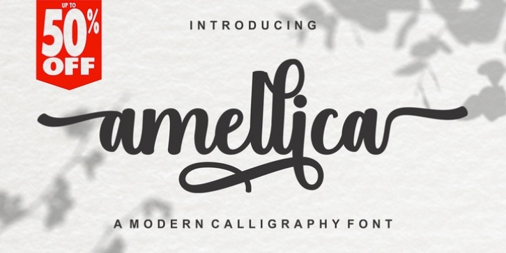 Amellica Script font preview