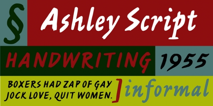 Ashley Script font preview