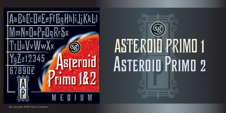 Asteroid Primo SG font preview