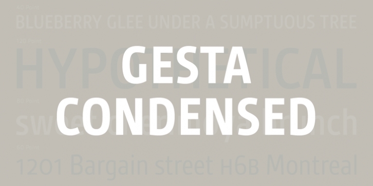 Gesta Condensed font preview