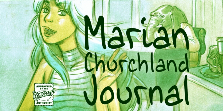Marian Churchland Journal font preview